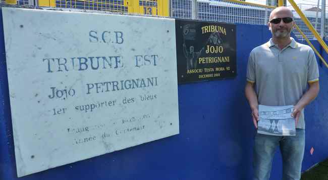 Thibault Casanova, l'auteur du livre "La grande histoire du stade Armand-Cesari de Furiani".