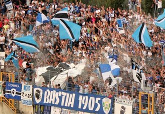 Public de Furiani lors de Bastia - Clermont.